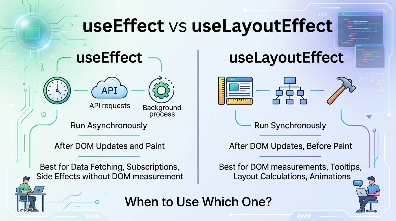useEffect vs useLayoutEffect: When to Use Each Correctly | Hoàng Trung ...